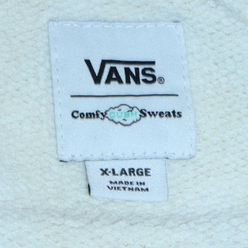 Vans Men’s White XL Pullover Hoodie Comfy Fleece Sweatshirt