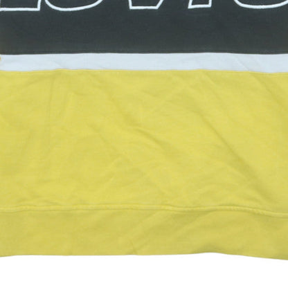 Levi's Mens Yellow Crew Neck Logo Pullover Sweatshirt L