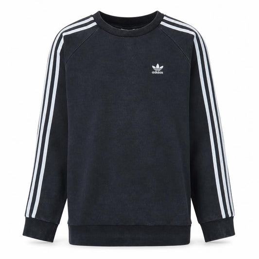 Adidas Men's Black Small Crew Neck Pullover Sweatshirt