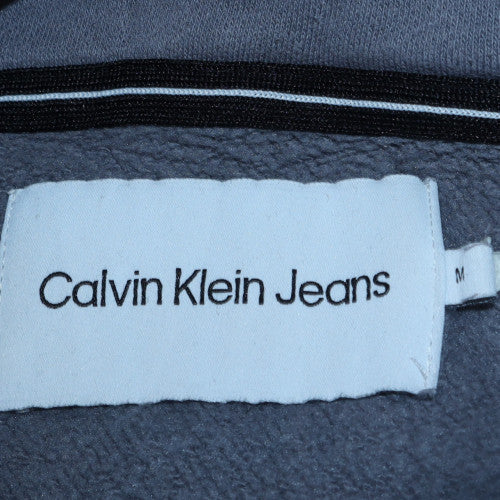 Calvin Klein Jeans Women's Grey Pullover Hoodie Size M Logo Print