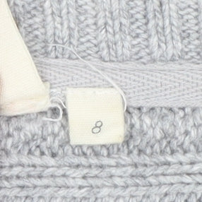 White Stuff Womens Grey Cable-Knit Jumper Size 8 Scoop Neck Pullover