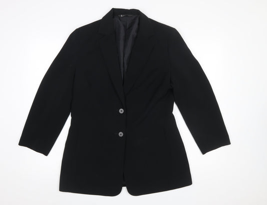 BHS Women Black Size 12 Classic Single-Breasted Suit Jacket