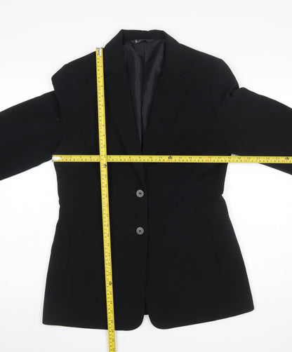 BHS Women Black Size 12 Classic Single-Breasted Suit Jacket