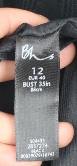 BHS Women Black Size 12 Classic Single-Breasted Suit Jacket