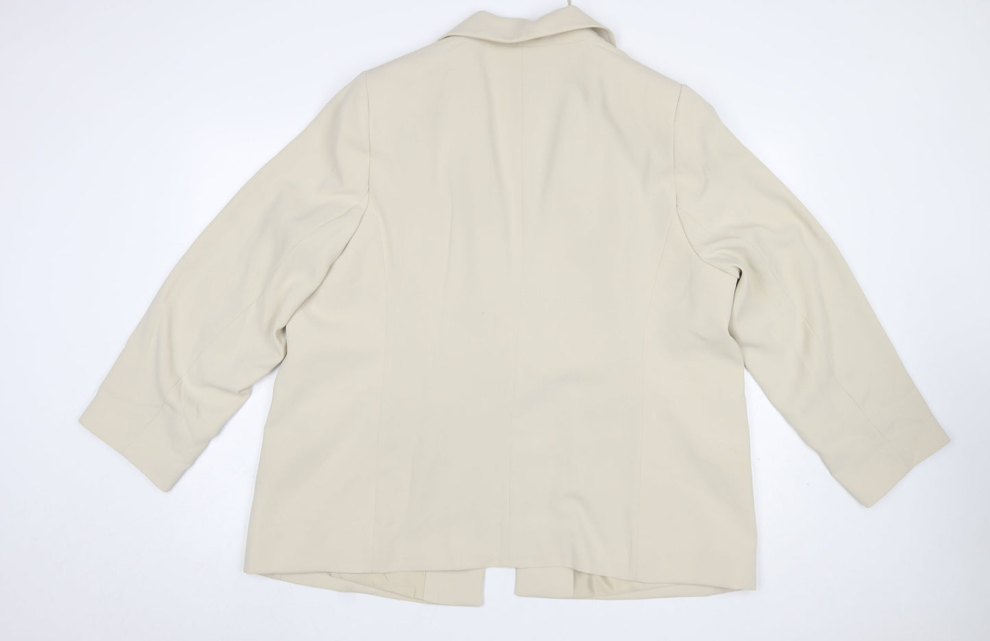 Marks and Spencer Womens Beige Size 20 Regular Fit Blazer Jacket