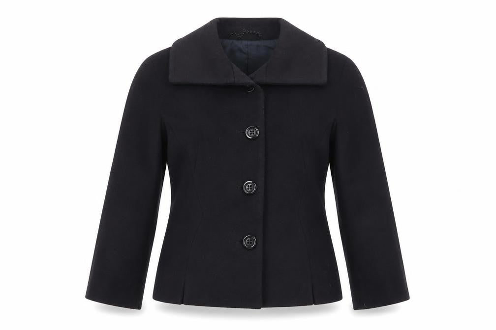 Whistles Women's Black Wool Suit Jacket UK 8 Classic Lined