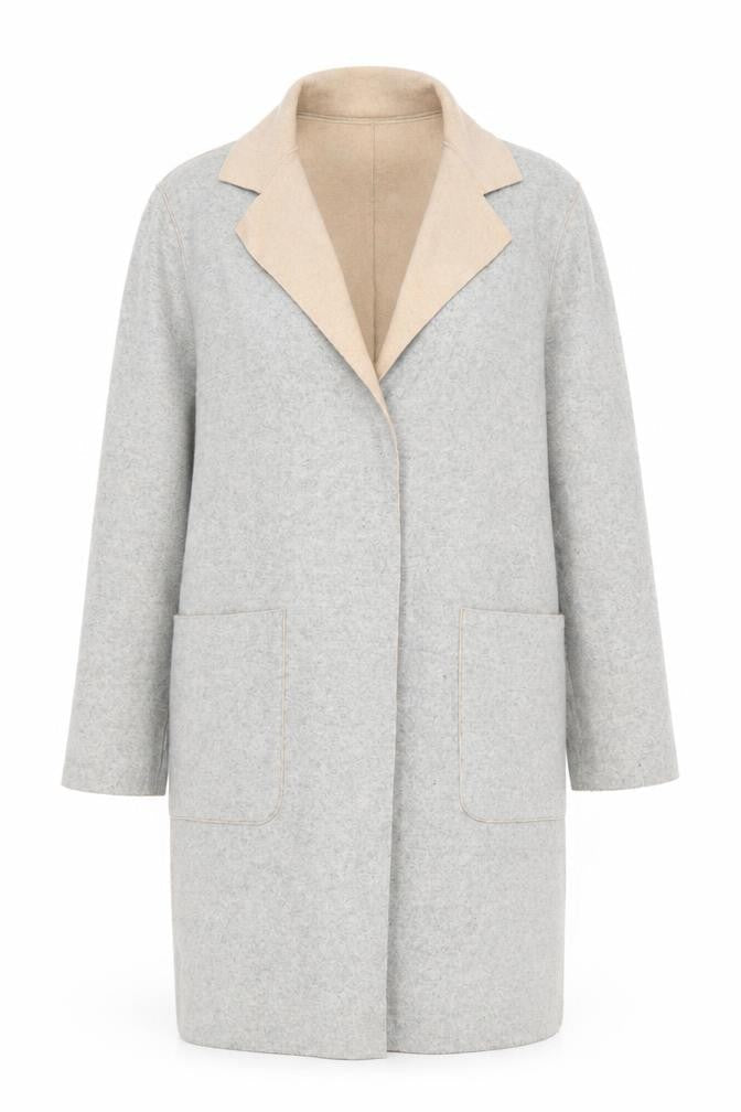 Marks & Spencer Women’s Grey Wool Blend Long Coatigan Size 12