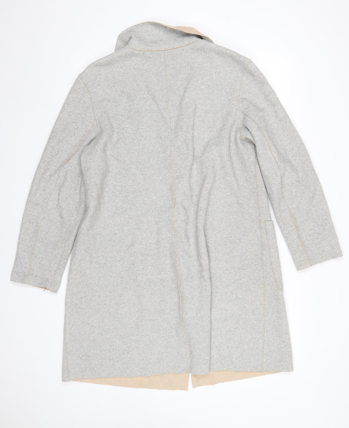 Marks and Spencer Women’s Grey Wool Blend Long Coatigan Size 12