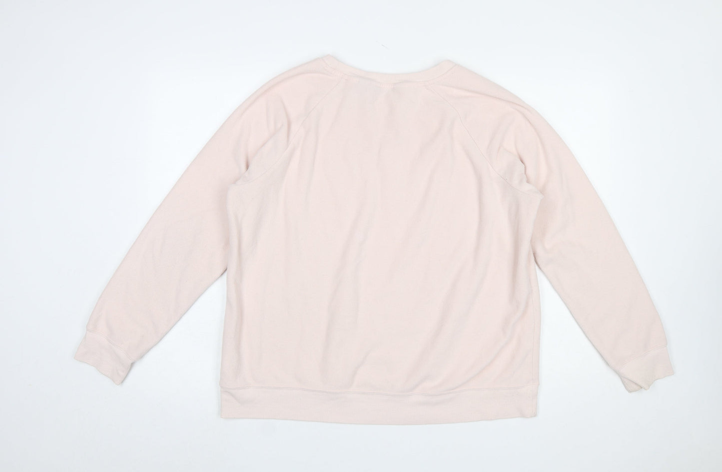 Lands' End Women Beige XL Pullover Sweatshirt Soft Fleece