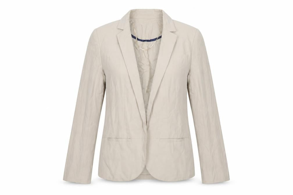 Topshop Women’s Beige Tailored Blazer UK 6 Single-Breasted Jacket
