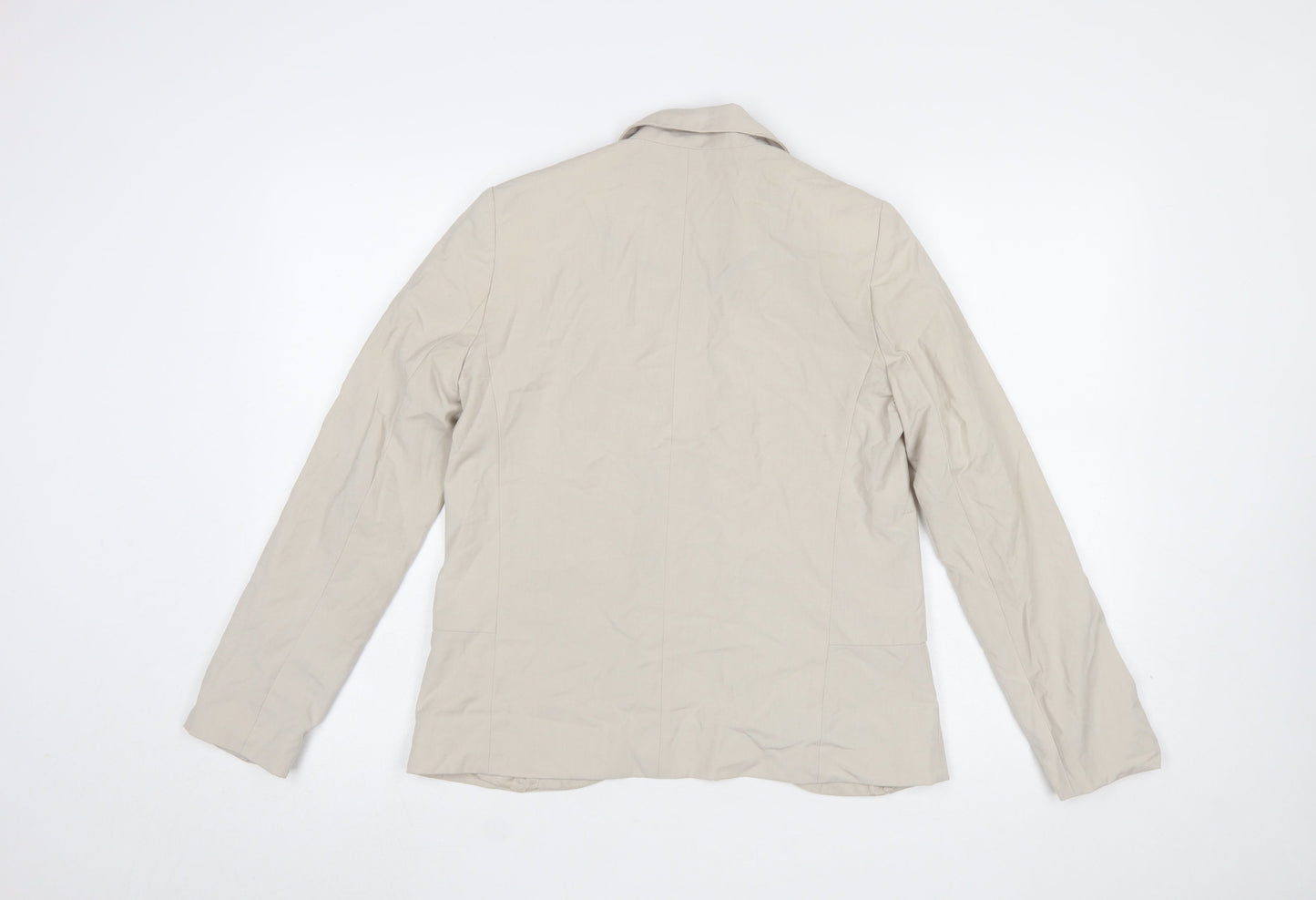Topshop Women’s Beige Tailored Blazer UK 6 Single-Breasted Jacket