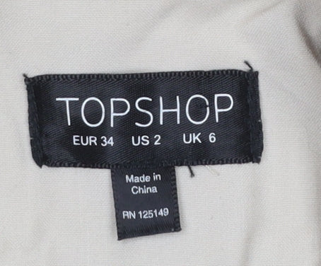 Topshop Women’s Beige Tailored Blazer UK 6 Single-Breasted Jacket