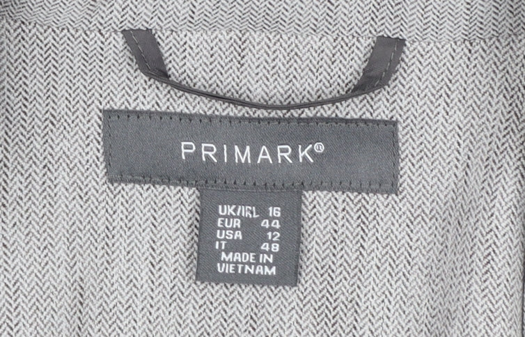 Primark Women’s Grey Classic Single-Breasted Suit Jacket UK 16