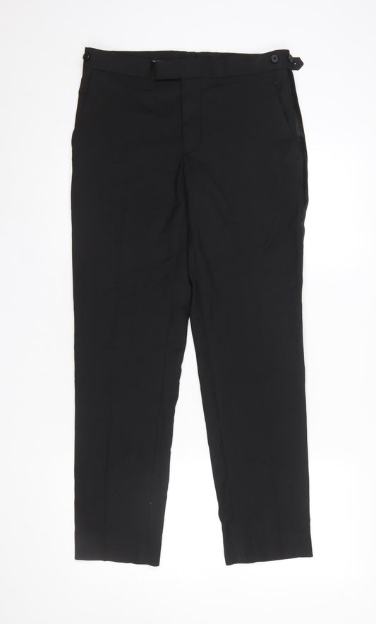 Marks and Spencer Men's Black Slim Fit Dress Pants 30x29