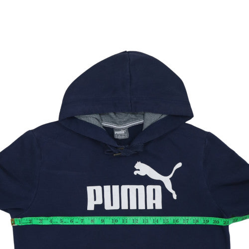 Puma Men's Blue Pullover Hoodie M Sports Fleece Sweatshirt