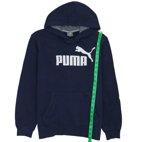 Puma Men's Blue Pullover Hoodie M Sports Fleece Sweatshirt