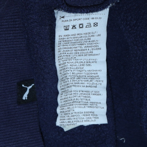 Puma Men's Blue Pullover Hoodie M Sports Fleece Sweatshirt
