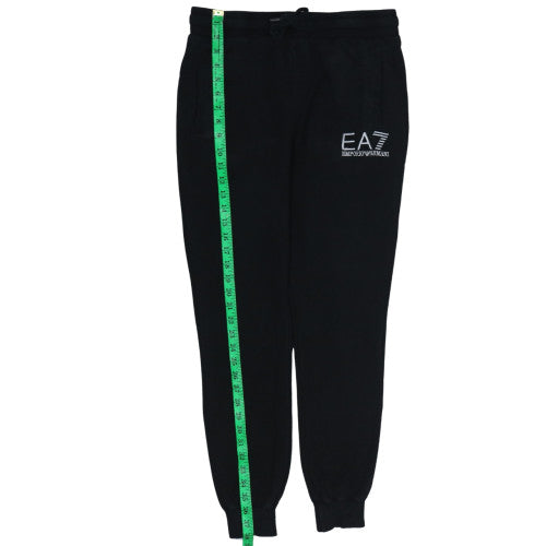 Emporio Armani EA7 Mens Black Logo Jogger Trousers Size L