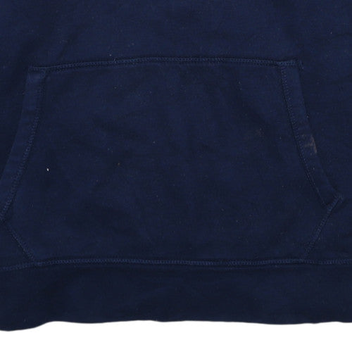 Hilfiger Denim Men's Blue Pullover Hoodie M Regular Fit Graphic Print