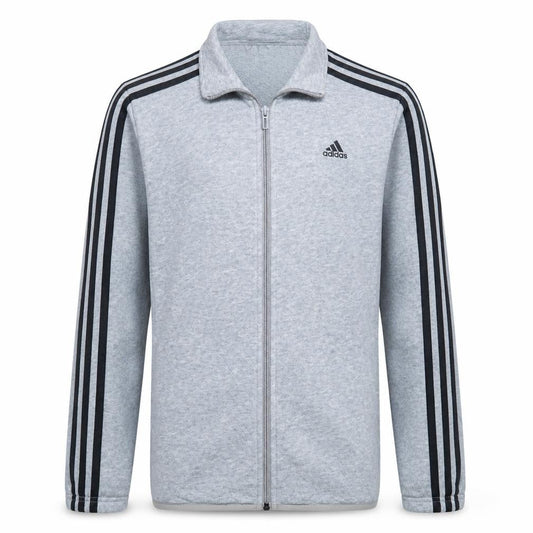 Adidas Boys Grey Full Zip Sweatshirt 13-14 Years Regular Fit Sports Jacket
