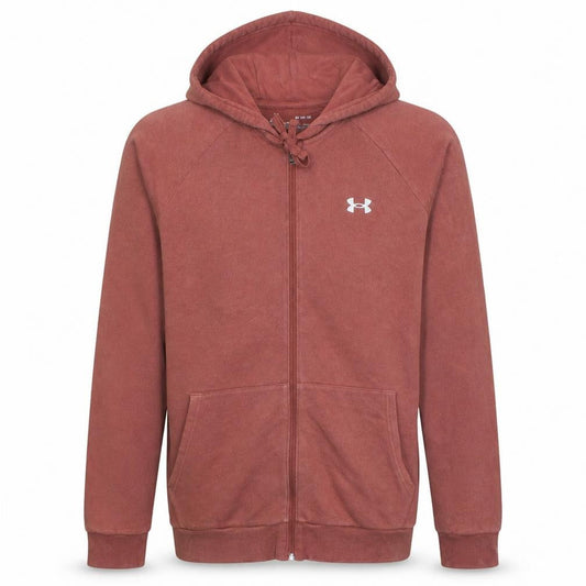 Under Armour Men’s Brown XL Full Zip Hoodie ColdGear Cotton Blend