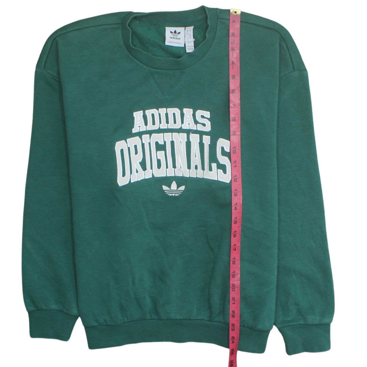 Adidas Originals Green Crew Neck Sweatshirt Women S Cotton Blend Casual