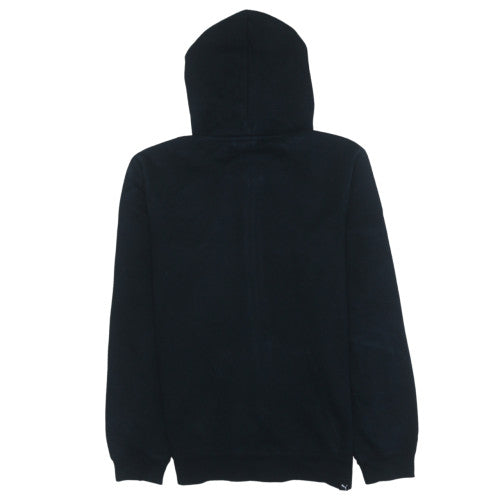 Puma Boys Black Full Zip Hoodie Size 164 XL Cotton Blend Casual