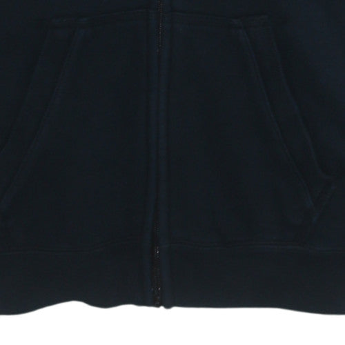 Puma Boys Black Full Zip Hoodie Size 164 XL Cotton Blend Casual