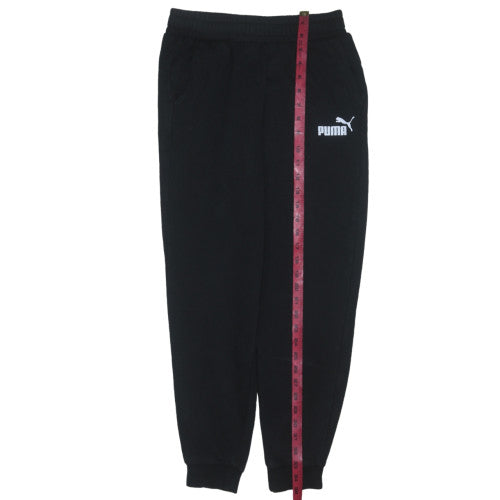 Puma Boys Black Jogger Sweatpants 13-14 Years Fleece Cotton Blend
