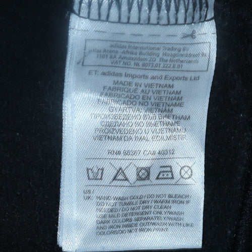 Adidas Men's Black White Pullover Hoodie Size S Logo Sportswear