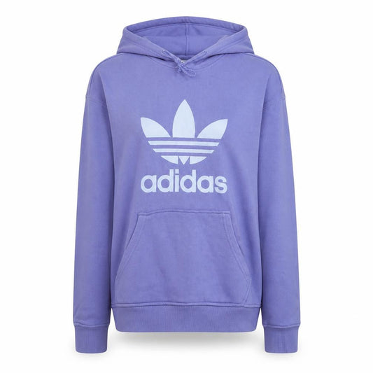 Adidas Womens Purple Pullover Hoodie Size 8 Relaxed Fit