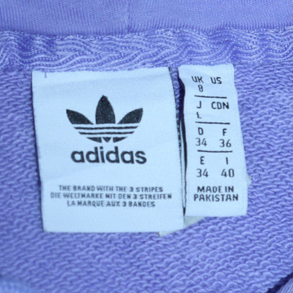 Additional view of Adidas women’s purple pullover hoodie, size UK 8, relaxed fit