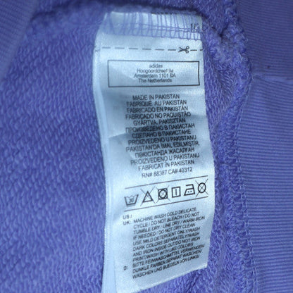 Additional view of Adidas women’s purple pullover hoodie, size UK 8, relaxed fit
