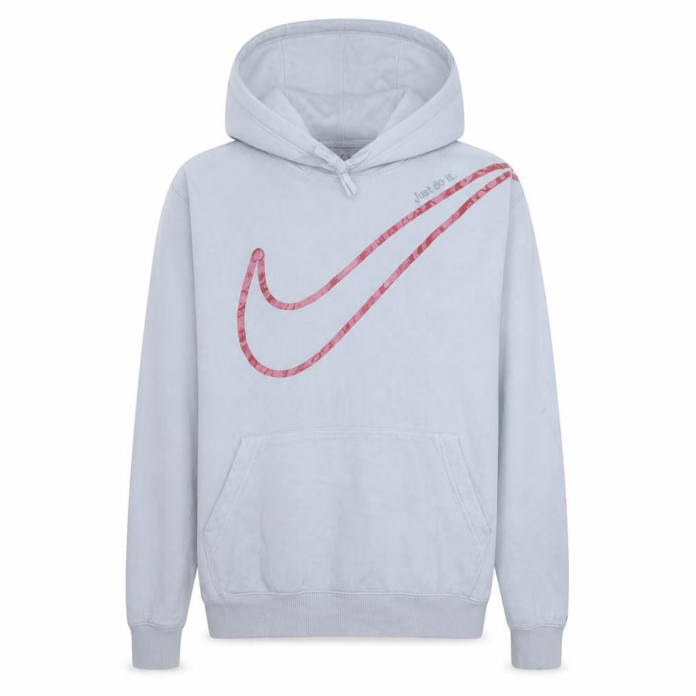 Nike Men's White Pullover Hoodie M Regular Fit Graphic Sportswear