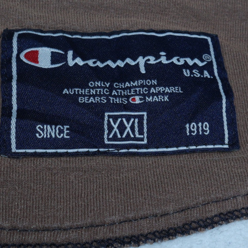 Champion Men’s Grey 2XL Pullover Sweatshirt Embroidered Logo Vintage