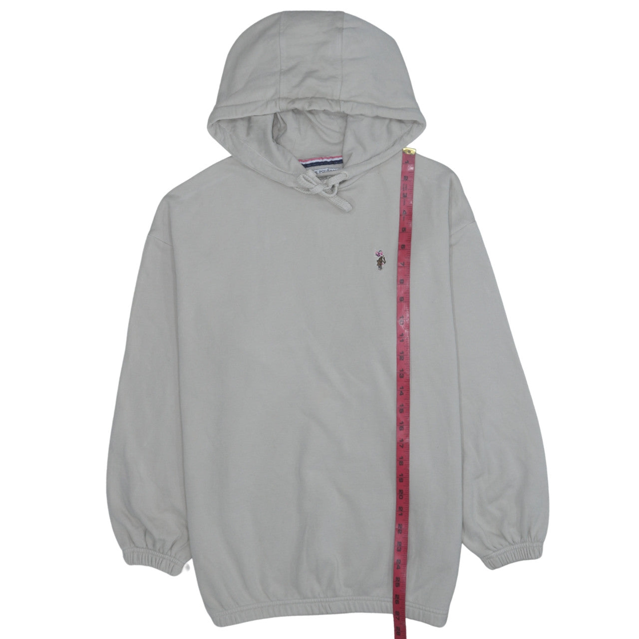 U.S. Polo Assn. Men's Beige Pullover Hoodie XS Embroidered Logo