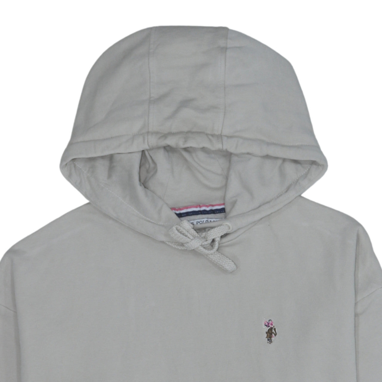U.S. Polo Assn. Men's Beige Pullover Hoodie XS Embroidered Logo
