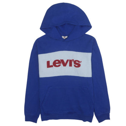 Levi's Men's Blue Pullover Hoodie with Logo Front Size S