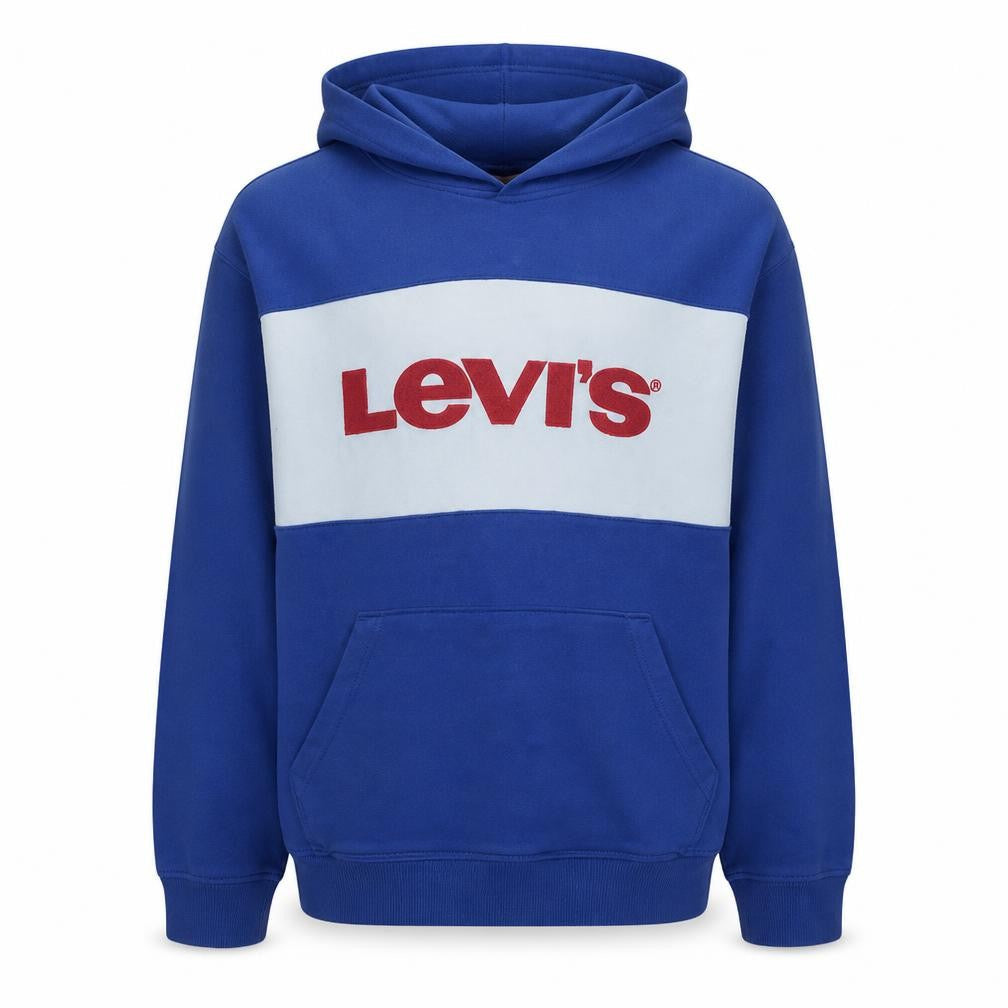 Levi's Men's Blue Pullover Hoodie with Logo Front Size S