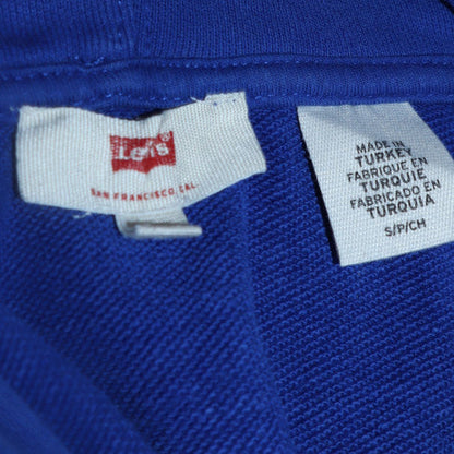 Levi's Men's Blue Pullover Hoodie with Logo Front Size S