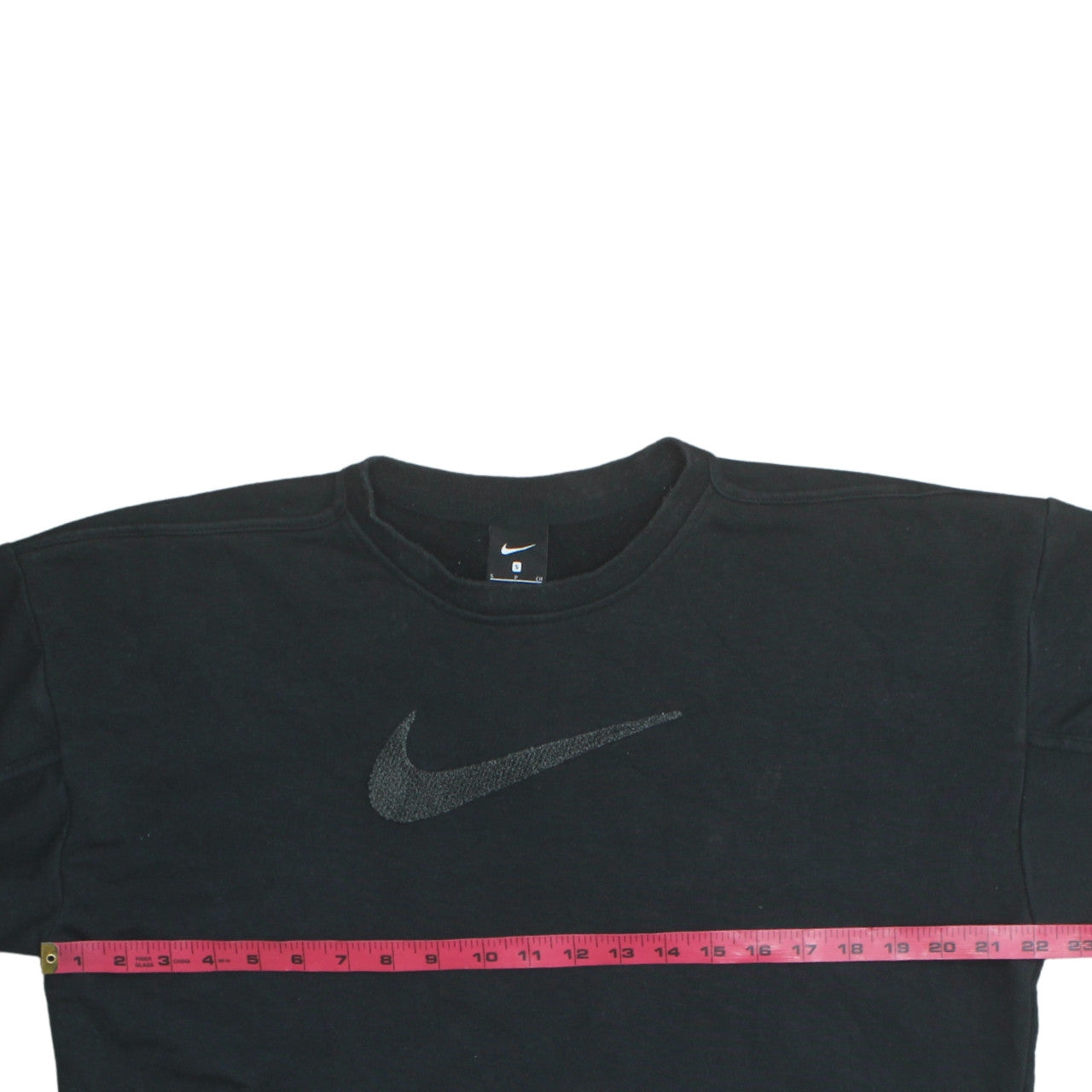 Nike Women Black S Crew Neck Pullover Sweatshirt Cotton Blend