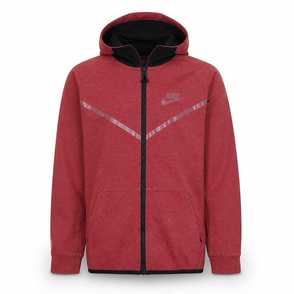 Nike Men's Red Full Zip Hoodie Size M Fleece Jacket