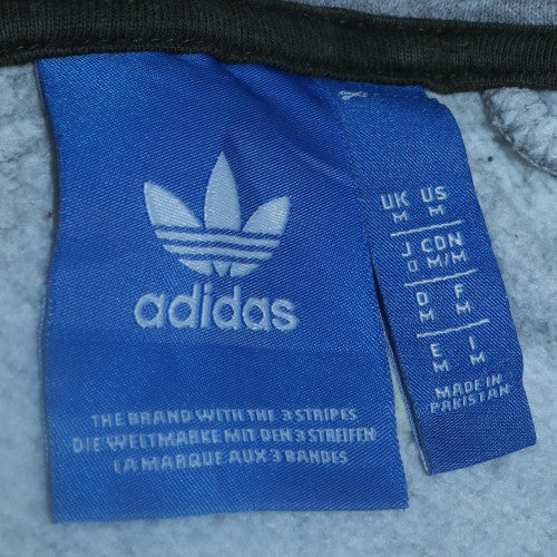 Adidas Mens Grey Full Zip Hoodie Size M Hooded Sweatshirt