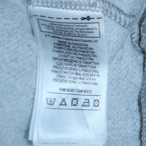 Adidas Mens Grey Full Zip Hoodie Size M Hooded Sweatshirt