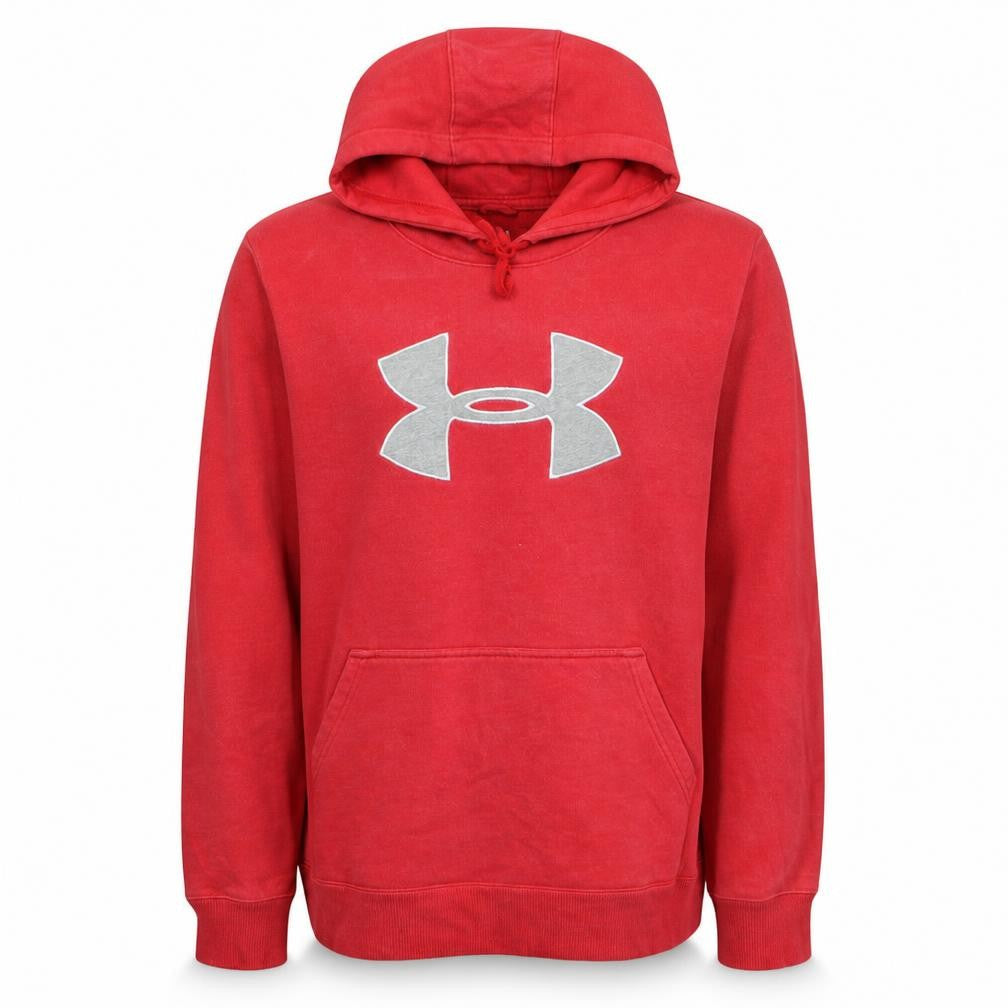 Under Armour Mens Red XL Pullover Hoodie Loose Fit ColdGear