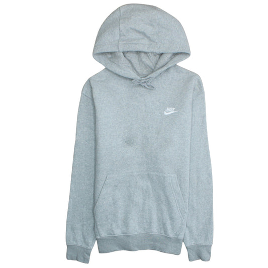 Nike Men’s Grey Pullover Hoodie M Regular Fit Fleece Sportswear