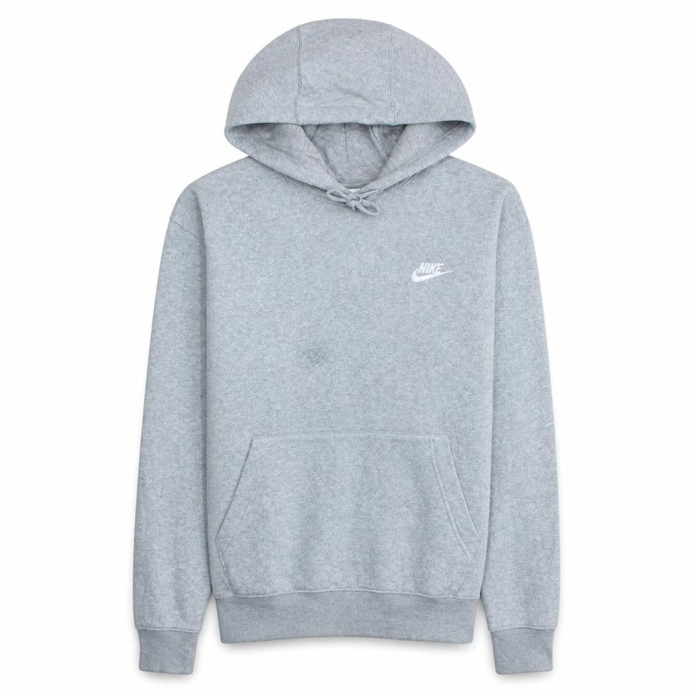 Nike Men’s Grey Pullover Hoodie M Regular Fit Fleece Sportswear