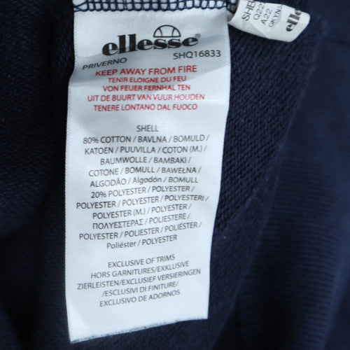 Ellesse Mens Blue Pullover Sweatshirt L Logo Crew Neck Retro Style