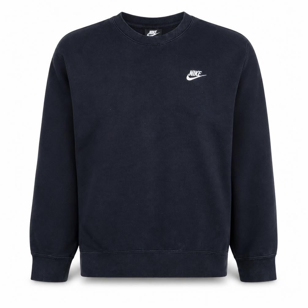 Nike Men's Black Small Crew Neck Pullover Sweatshirt Fleece Cotton Blend
