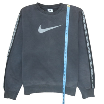 Nike Men's Grey Crew Neck Logo Sweatshirt M Regular Fit